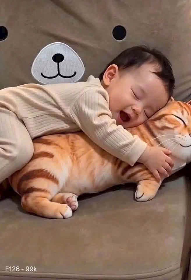 🐱 ໝອນກອດແມວ 3D ສຸດໜ້າຮັກ 🧸💛